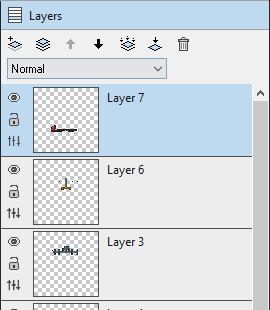 Example of layers window