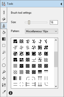 Brush selection screenshot