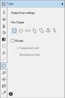 Shape selection screenshot